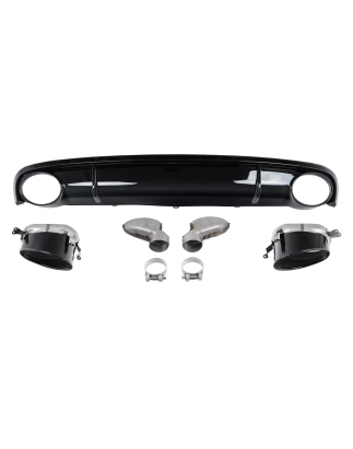 Paraurti posteriore Spoiler Diffusore d'aria compatibile con Audi A7 4G (2010-2014) con Terminali di