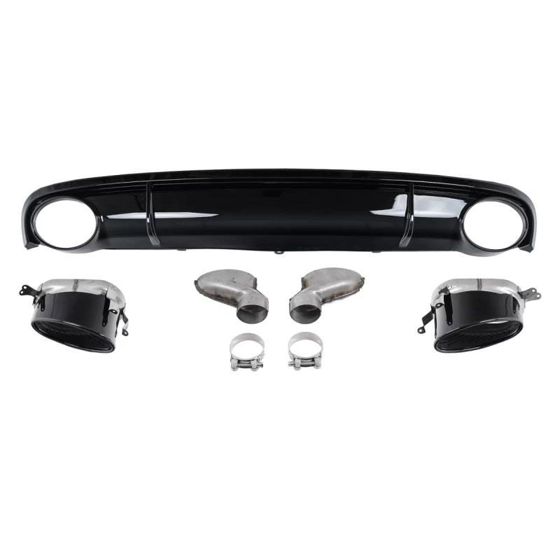 Paraurti posteriore Spoiler Diffusore d'aria compatibile con Audi A7 4G (2010-2014) con Terminali di