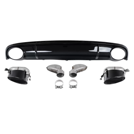Paraurti posteriore Spoiler Diffusore d'aria compatibile con Audi A7 4G (2010-2014) con Terminali di