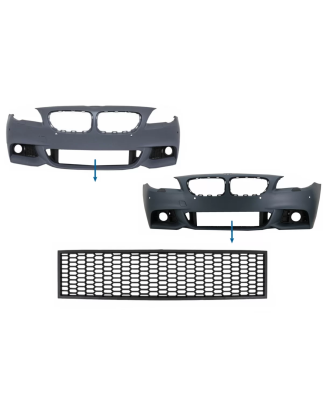Paraurti anteriore Central Lower Grille compatibile con BMW 5 Serie F10 F11 M-Tech (2009-2017) (Cod.