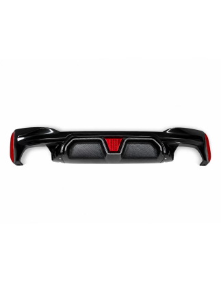 Paraurti posteriore Diffusore con LED compatibile con BMW 5 Serie G30 G31 Berlina Touring (2017-2024