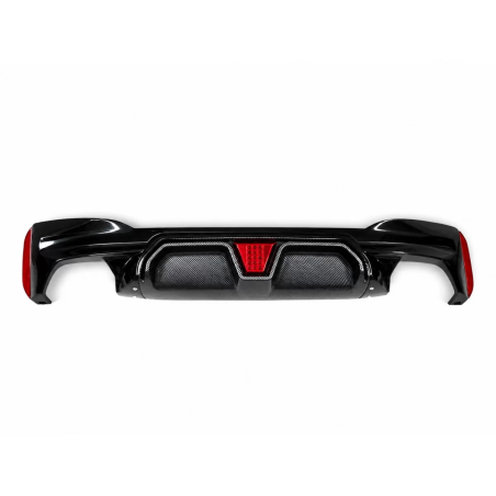 Paraurti posteriore Diffusore con LED compatibile con BMW 5 Serie G30 G31 Berlina Touring (2017-2024