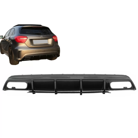 Paraurti posteriore Spoiler Diffusore compatibile con Mercedes A-Classe W176 (2013-2018) A45 design 