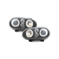 Fari anteriori compatibile con VW Golf IV 4 (09.1997-09.2003) Angel Eyes con 2 anelli Halo nero (Cod