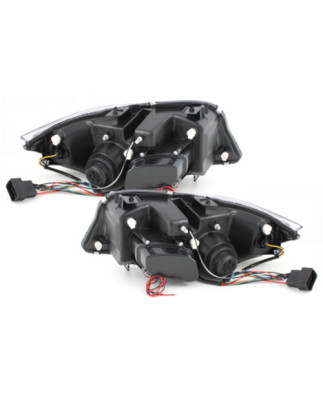 Fari anteriori compatibile con BMW 3 Serie E90 Berlina E91 Touring (03.2005-08.2008) Angel Eyes con 