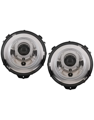 Fari anteriori Bi-Xenon OEM look compatibile con Mercedes G-Classe W463 (2005-2017) cromato (Cod. K-