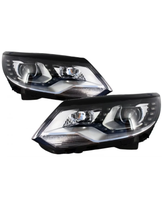 Fari anteriori LED DRL compatibile con VW Tiguan MK I Facelift (2012-2015) OEM Xenon design (Cod. K-
