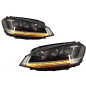 Fari anteriori 3D LED DRL compatibile con VW Golf 7 VII (2012-2017) Silver R-Line LED Flowing Dynami