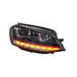 Fari anteriori 3D LED DRL compatibile con VW Golf 7 VII (2012-2017) RED R20 GTI look LED Flowing Tur