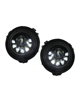 Fari anteriori Bi-Xenon LED compatibile con Mercedes G-Classe W463 (2005-2017) M Square look (Cod. K