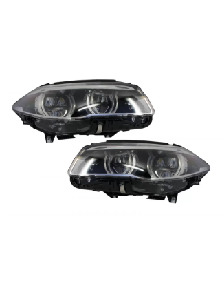 Fari anteriori Full LED compatibile con BMW 5 Serie F10 F11 (2011-2013) Angel Eyes (Cod. K-HLBMF10LE