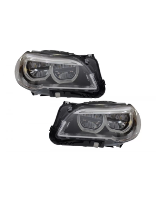 Fari anteriori Full LED compatibile con BMW 5 Serie F10 F11 (2011-2013) Angel Eyes (Cod. K-HLBMF10LE