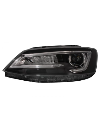 Fari anteriori LED DRL compatibile con VW Jetta Mk6 VI (2011-2017) Bi-Xenon design Dynamic Flowing S