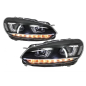 Fari anteriori compatibile con VW Golf 6 VI (2008-2013) Golf 7 3D LED DRL U-design LED Flowing Turni