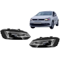 Fari anteriori LED XENON HID compatibile con VW Polo 6R 6C 61 (2011-2017) Light Bar Devil Eye look (