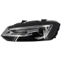 Fari anteriori LED XENON HID compatibile con VW Polo 6R 6C 61 (2011-2017) Light Bar Devil Eye look (