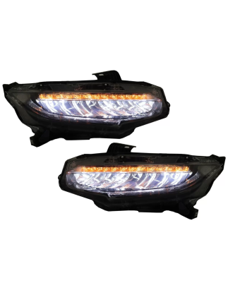 Fari anteriori Full LED compatibile con Honda Civic Mk10 FC/FK (2016-in poi) Berlina & Hatchback con