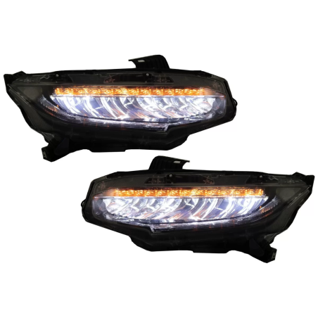 Fari anteriori Full LED compatibile con Honda Civic Mk10 FC/FK (2016-in poi) Berlina & Hatchback con