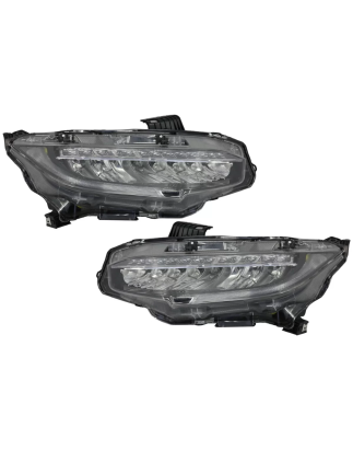 Fari anteriori Full LED compatibile con Honda Civic Mk10 FC/FK (2016-in poi) Berlina & Hatchback con