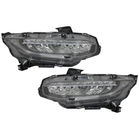 Fari anteriori Full LED compatibile con Honda Civic Mk10 FC/FK (2016-in poi) Berlina & Hatchback con