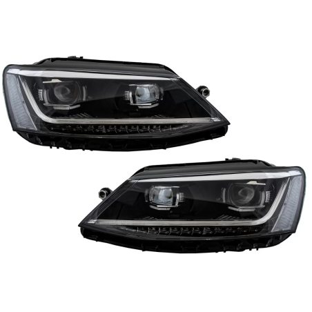 Fari anteriori LED DRL compatibile con VW Jetta Mk6 VI (2011-2017) Dynamic Turn Light Xenon Matrix d