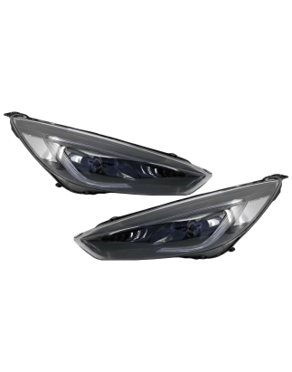 Fari anteriori LED DRL compatibile con FORD Focus III Mk3 RHD (2015-2017) Bi-Xenon design Dynamic Fl