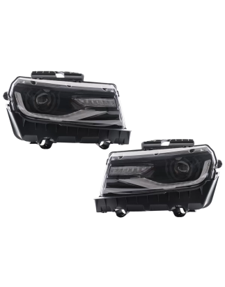 Fari anteriori LED DRL compatibile con Chevrolet Camaro Mk5 Facelift (2014-2015) Sequential Amber Dy