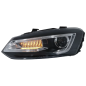 Fari anteriori compatibile con VW Polo MK5 6R 6C 61 (2011-2017) LED Light Bar Devil Eye look RHD (Co