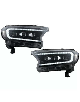 Fari anteriori LED Light Bar Dynamic Start-in poi Display compatibile con Ford Ranger Raptor (2015-2