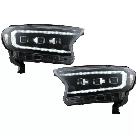Fari anteriori LED Light Bar Dynamic Start-in poi Display compatibile con Ford Ranger Raptor (2015-2