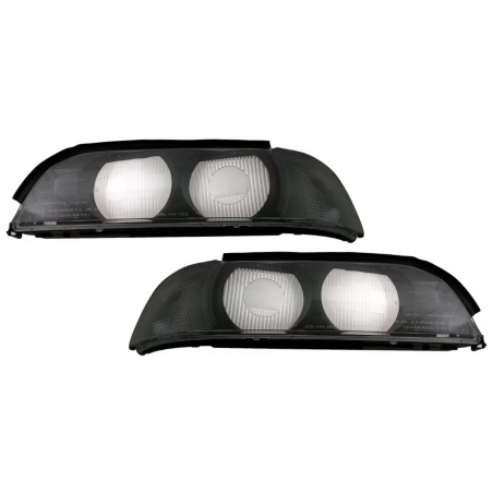 Fari anteriori Lens Left and Right Side fumé Grey compatibile con BMW 5 Serie E39 (1995-2000) (Cod.