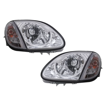 Fari anteriori compatibile con Mercedes SLK R170 (04.1996-2004) cromato (Cod. K-HLMBSLKR170C)