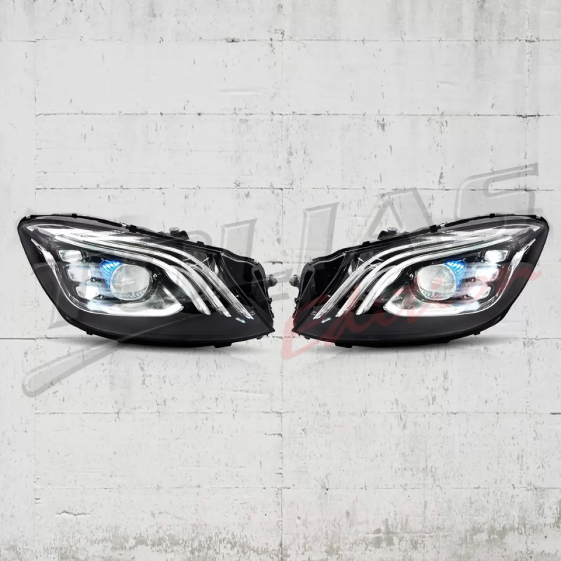 Fari anteriori Full LED compatibile con Mercedes S-Classe W222 Maybach X222 (2013-2017) Facelift loo