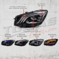 Fari anteriori Full LED compatibile con Mercedes S-Classe W222 Maybach X222 (2013-2017) Facelift loo