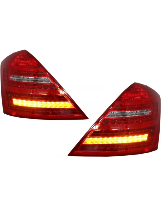 Fanali posteriori LED compatibile con Mercedes W221 S-Classe (2005-2012) design Facelift (Cod. K-TLM