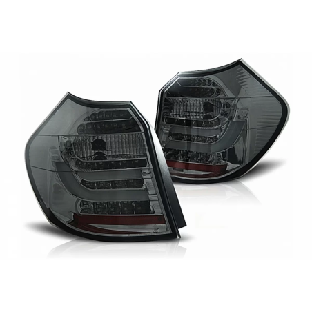 Fanali posteriori LED compatibile con BMW 1 Serie E81 E87 (09.2007-2011) nero fumé (Cod. K-RB28ASLB