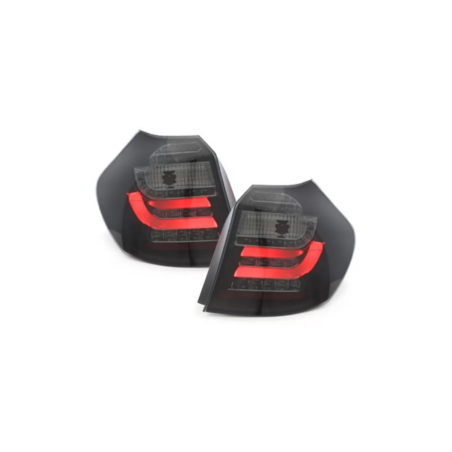Fanali posteriori LED compatibile con BMW 1 Serie E81 E87 (09.2007-2011) nero fumé (Cod. K-RB28ASLB