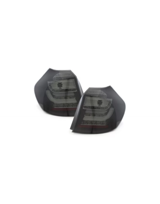Fanali posteriori LED compatibile con BMW 1 Serie E81 E87 (09.2007-2011) nero fumé (Cod. K-RB28ASLB
