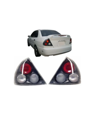 Fanali posteriori compatibile con Mitsubishi Mirage Lancer (1995-1997) Berlina Tail Rear Lights nero