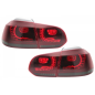 Fanali posteriori Full LED compatibile con VW Golf 6 VI (2008-2013) R20 design rosso fumé Turning L