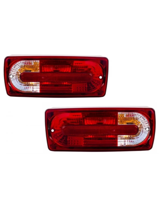 Fanali posteriori compatibile con Mercedes G-Classe W463 (1989-2015) G55 design rosso trasparente (C