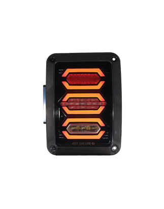 Fanali posteriori Full LED compatibile con Jeep Wrangler JK Rubicon (2007-2017) fumé (Cod. K-TLJEWR