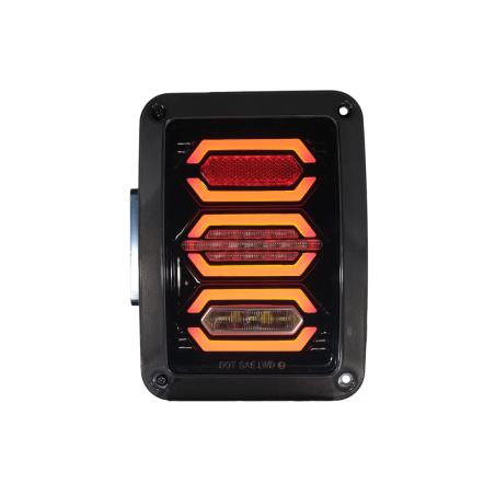 Fanali posteriori Full LED compatibile con Jeep Wrangler JK Rubicon (2007-2017) fumé (Cod. K-TLJEWR