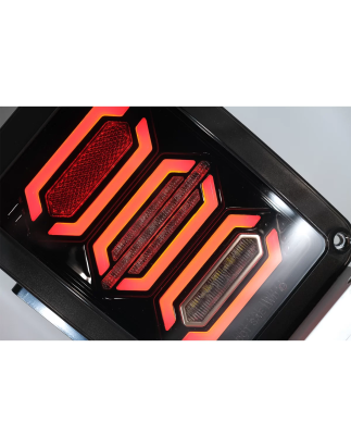 Fanali posteriori Full LED compatibile con Jeep Wrangler JK Rubicon (2007-2017) fumé (Cod. K-TLJEWR