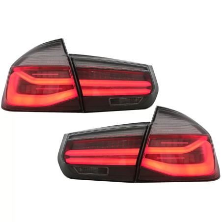 Fanali posteriori LED M look nero Line compatibile con BMW 3 Serie F30 Pre LCI & LCI (2011-2019) ros