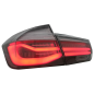 Fanali posteriori LED M look nero Line compatibile con BMW 3 Serie F30 Pre LCI & LCI (2011-2019) ros