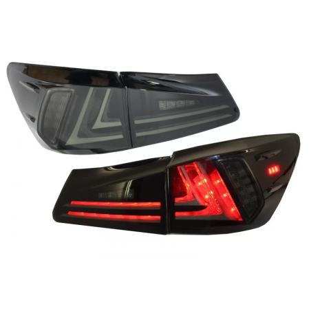Fanali posteriori Full LED compatibile con LEXUS IS XE20 (2006-2012) Light Bar Facelift New XE30 fum