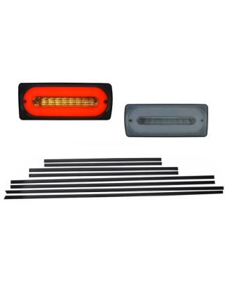 Fanali posteriori LED Light Bar fumé con Door Moldings nero compatibile con Mercedes G-Classe W463 