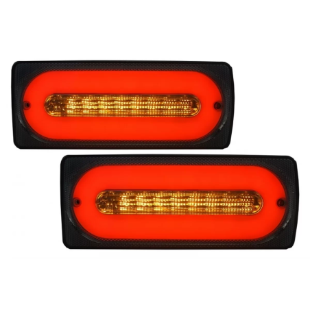 Fanali posteriori LED Light Bar fumé con Door Moldings nero compatibile con Mercedes G-Classe W463 