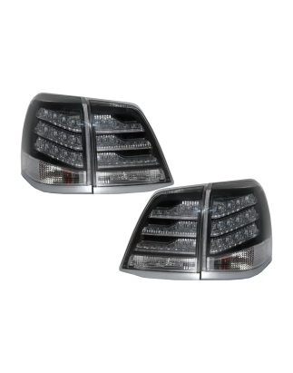Fanali posteriori LED compatibile con Toyota Land Cruiser FJ200 J200 (2007-2011) nero and White (Cod